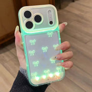 IPhone 17 Pink And White Bowknot Phone Case