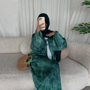 Dubai Colorful Tie-Dye Printed Robe Cardigan