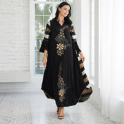Djellaba Women's Patchwork Stripes Long Dress