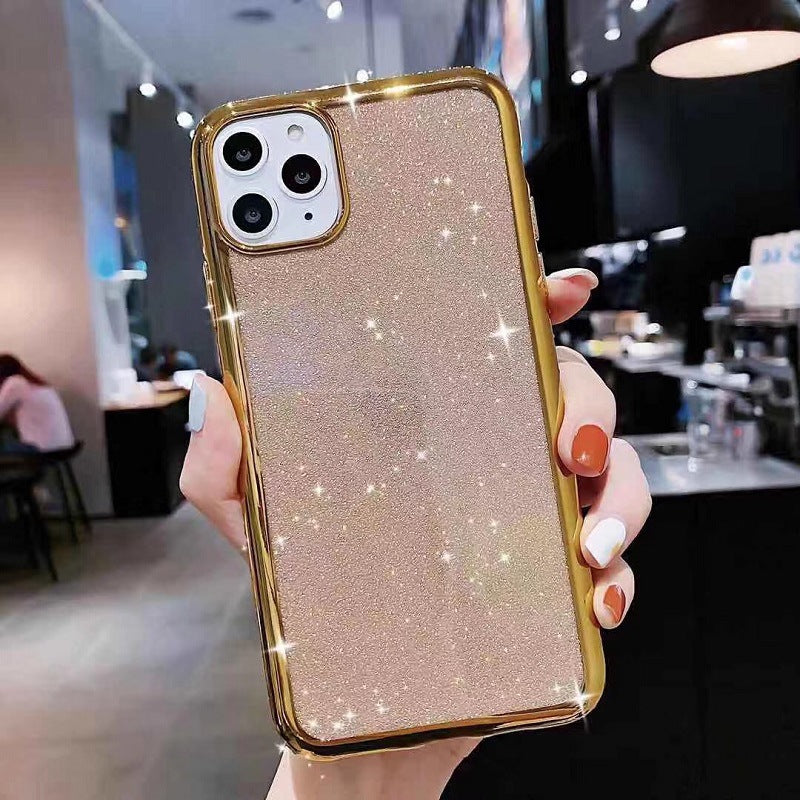 Glitter Electroplating Side Diamond Soft Phone Case