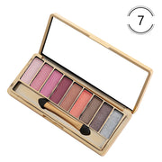 Fashion 9 Color Eyeshadow Palette - Matte Glitter Nude Makeup Palette Golden Case