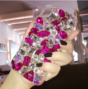 3D Bling Crystal Diamond iphone Case - Luxury Rhinestone Sparkly Clear Soft Edge Cover
