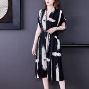Summer V-neck Dress Temperament Female Skirt