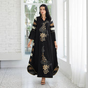 Djellaba Women's Patchwork Stripes Long Dress