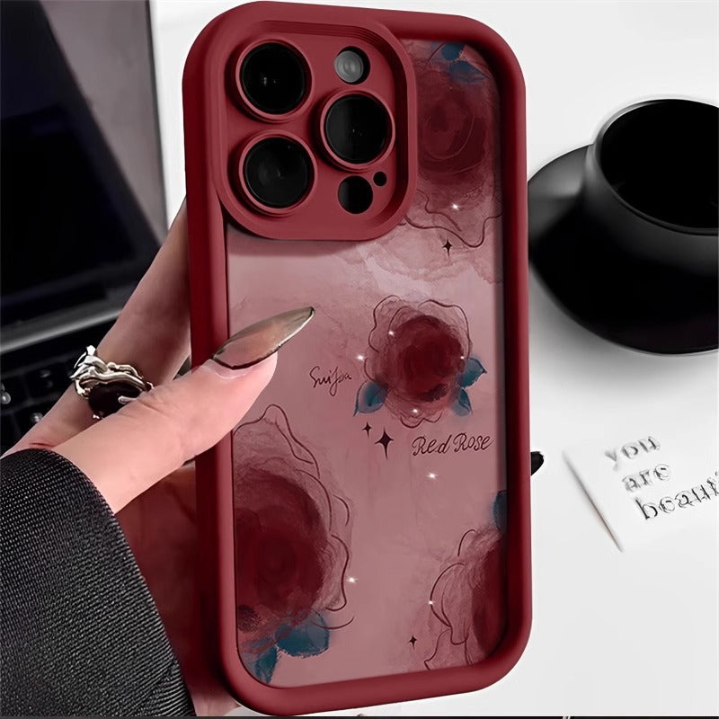 Creative Blooming Rose Silicone Phone Case