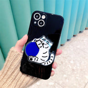 Tpu Tiger Bracket Solid Color Mobile Phone Case