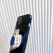 Tpu Tiger Bracket Solid Color Mobile Phone Case