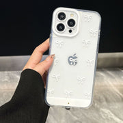 IPhone 17 Pink And White Bowknot Phone Case