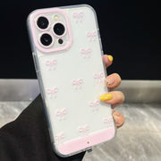 IPhone 17 Pink And White Bowknot Phone Case