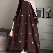 Dubai Middle East Turkey Dubai Bowknot Embroidery Dress
