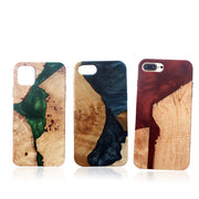 Resin Scar Wood Phone Case Cover