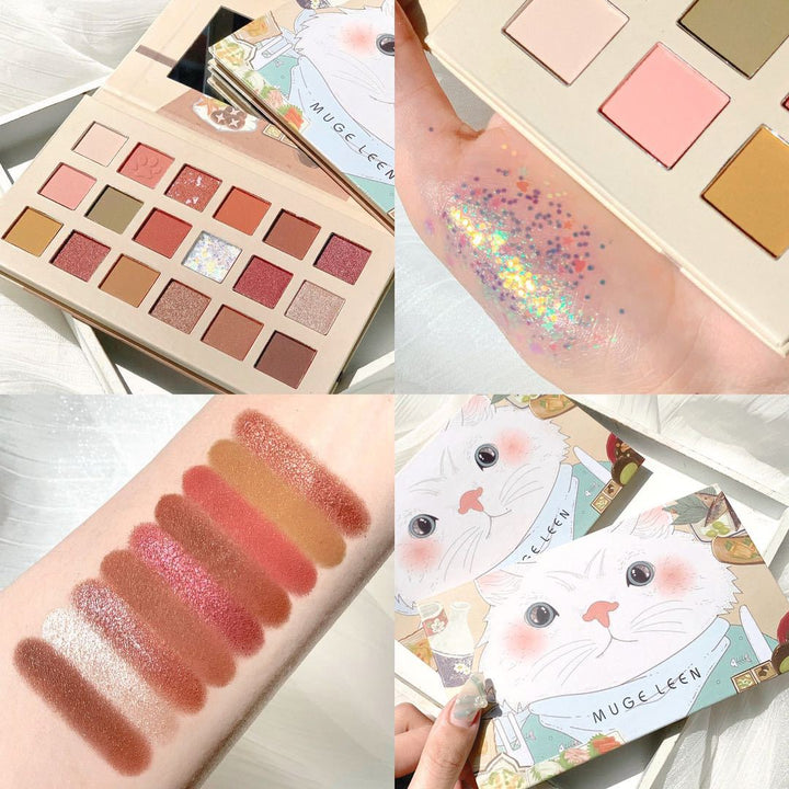 Mugeleen Waterproof Pearl Glitter Eyeshadow Palette