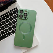 Magnetic Suction With Lens Film Electroplating Mobile Phone Case