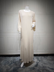Dubai Pullover Robe Chiffon Pleated Dress