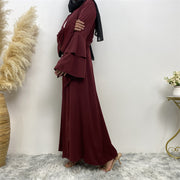 Double Sleeved Robe With Pockets For Fashionable Women's Cardigan