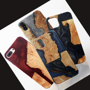 Resin Scar Wood Phone Case Cover