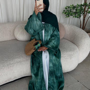 Dubai Colorful Tie-Dye Printed Robe Cardigan