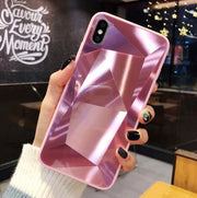 Glitter Diamond Texture   Mirror Acrylic Back Cover Cases