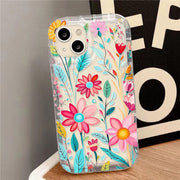 Transparent Colorful Flowers And Plants Phone Case