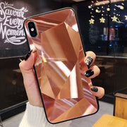 Glitter Diamond Texture   Mirror Acrylic Back Cover Cases