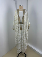 Muslim Women's One-piece Dress Bronzing Robe Abaya