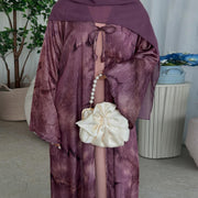 Dubai Colorful Tie-Dye Printed Robe Cardigan