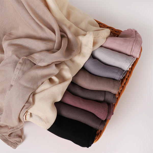 Solid-color Viscose Breathable Scarf Shawl For Women