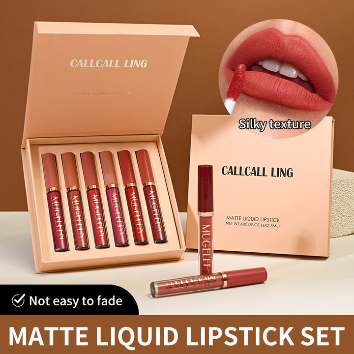 Transfer-Proof Velvet Matte Liquid Lipstick , Long-Lasting Non-Smudge