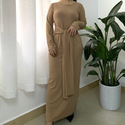 Middle East Dubai Robe Plus Size Knitted Muslim Dress