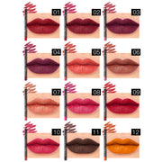 12 Color Lip Liner Pencil Set, High Pigmented Natural Lip Makeup Vegan Soft Pencils Longwear  Ultra Fine Lip Liners