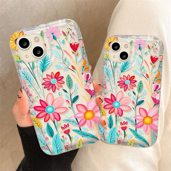 Transparent Colorful Flowers And Plants Phone Case