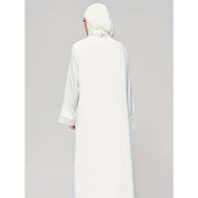 White Dress And Robe 2-piece Set With A Mesh Hijab