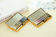 Fashion 9 Color Eyeshadow Palette - Matte Glitter Nude Makeup Palette Golden Case