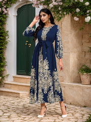 Middle East Arab Muslim Printed Dress