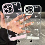IPhone 17 Pink And White Bowknot Phone Case