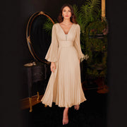 Temperament Elegant V-neck Women's Clothing Party Evening Dress