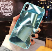 Glitter Diamond Texture   Mirror Acrylic Back Cover Cases