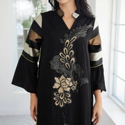 Djellaba Women's Patchwork Stripes Long Dress