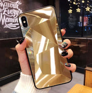 Glitter Diamond Texture   Mirror Acrylic Back Cover Cases