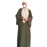 Dubai Pullover Robe Chiffon Pleated Dress