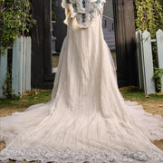 The Elara Bridal Dress: Ivory Embroidery with Teal Dupatta