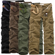 Men’s Multi-Pocket Cargo Pants | Cotton-Rich Outdoor Trousers