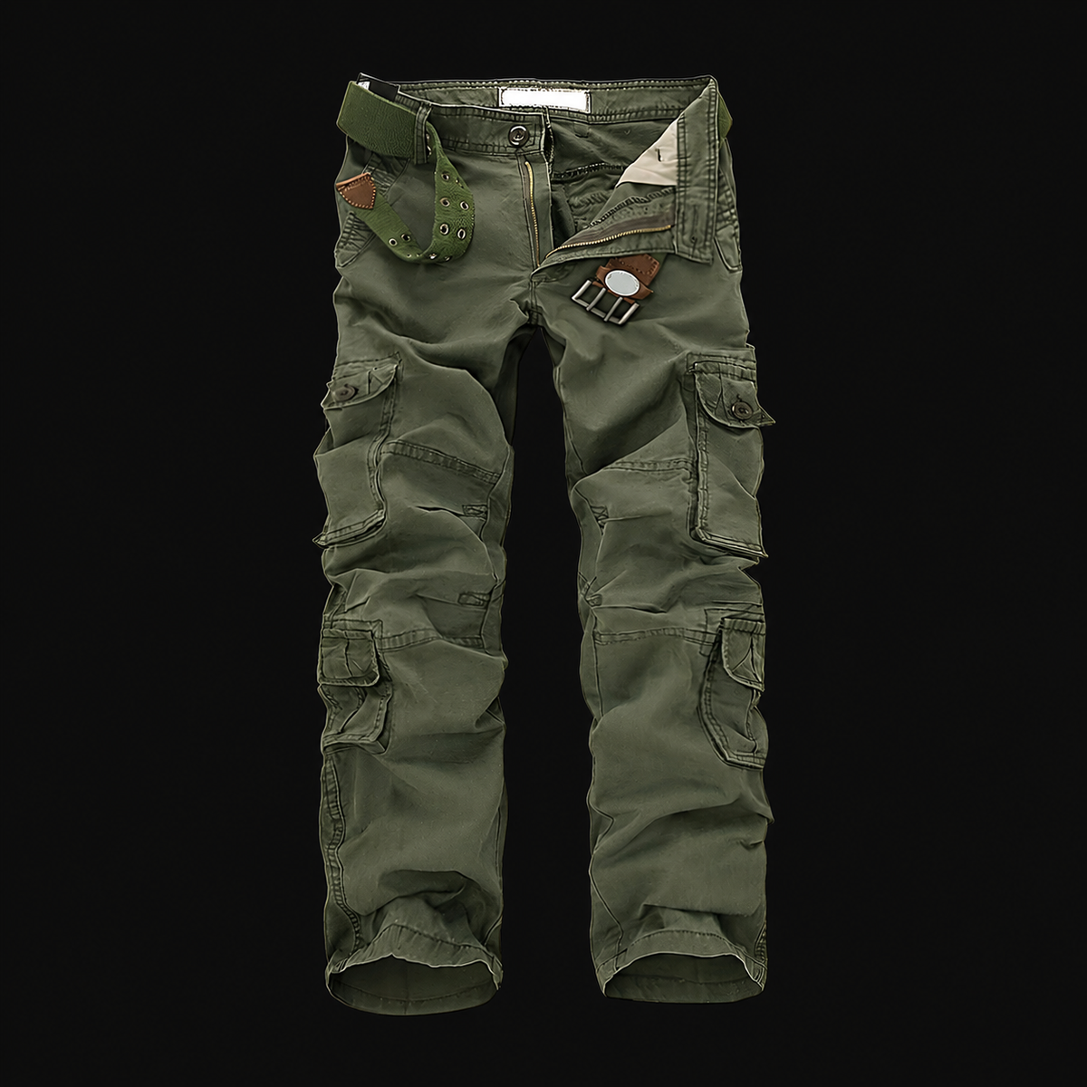 Men’s Multi-Pocket Cargo Pants | Cotton-Rich Outdoor Trousers
