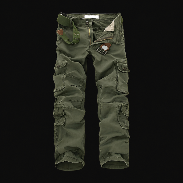 Men’s Multi-Pocket Cargo Pants | Cotton-Rich Outdoor Trousers
