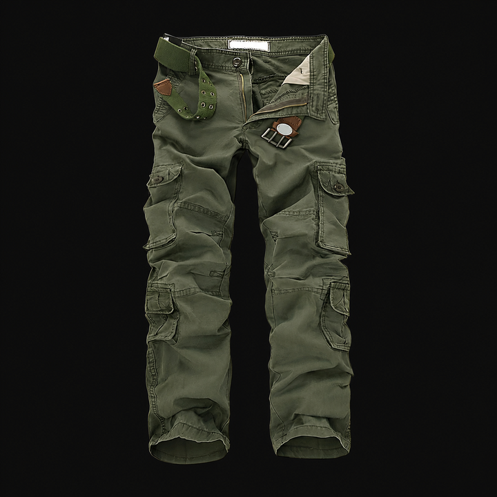 Men’s Multi-Pocket Cargo Pants | Cotton-Rich Outdoor Trousers