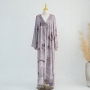 Dubai Colorful Tie-Dye Printed Robe Cardigan