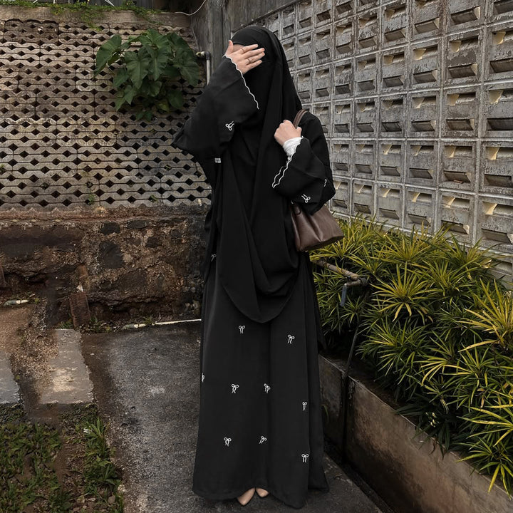 Dubai Middle East Turkey Dubai Bowknot Embroidery Dress