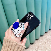 Tpu Tiger Bracket Solid Color Mobile Phone Case