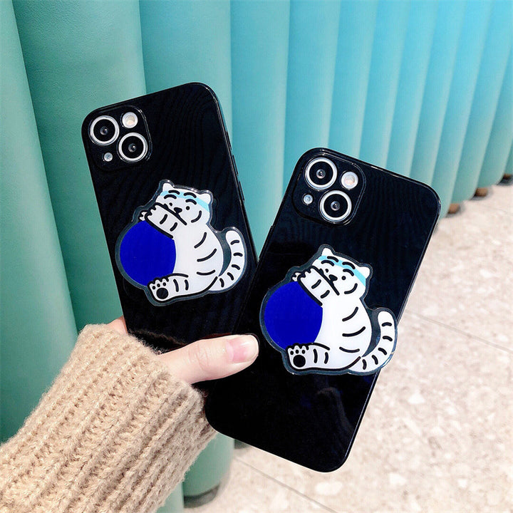 Tpu Tiger Bracket Solid Color Mobile Phone Case