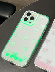 IPhone 17 Pink And White Bowknot Phone Case